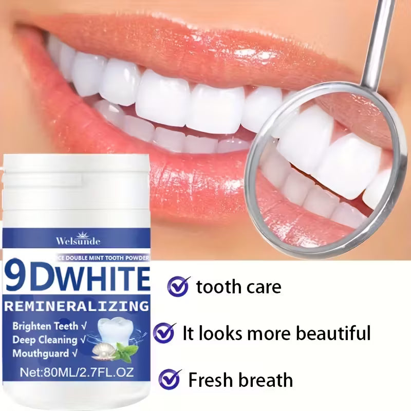 9D WHITE REMINERALIZING HYDROXYAPATITE TOOTH POWDER